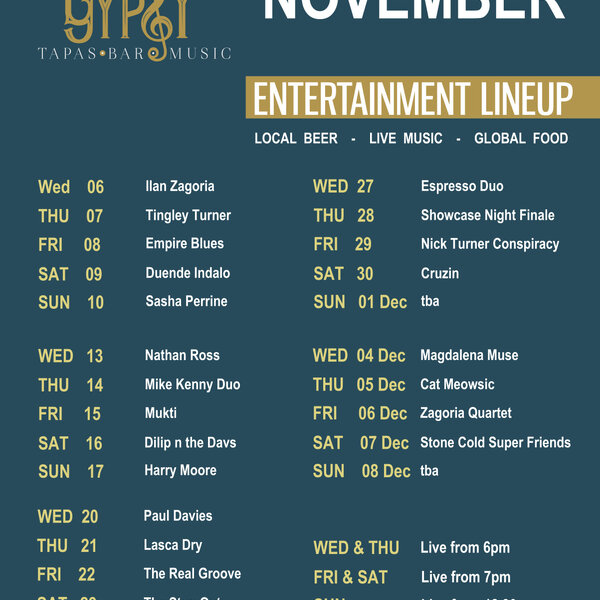 Nov - Gig Guide